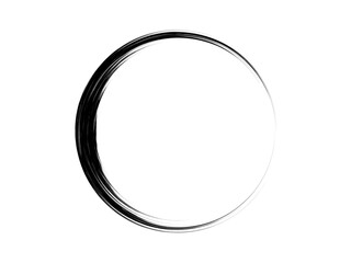 Grunge circle made of black paint.Grunge artistic circle made of black ink.