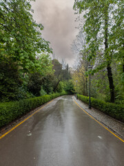 A walk on inside the magnificent Alhambra in Granada, Andalucia, Spain