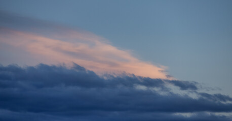 View of Cloudscape during a colorful sunset or sunrise. Taken in California, USA. Nature Background