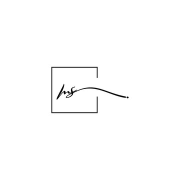 MS signature square logo initial concept with high quality logo design