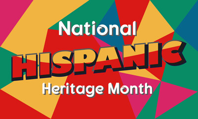 Fototapeta na wymiar National Hispanic Heritage Month September 15 - October 15. Hispanic and Latino Americans culture. Background, poster, greeting card, banner design. 