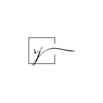 recommend clip art: RJ signature square logo initial concept with high quality logo design