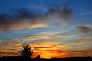 Fototapeta na wymiar sky landscape with beautiful sunset