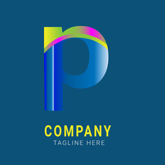 Letter P logo icon design vector elements, Alphabet P logo design for business or company
