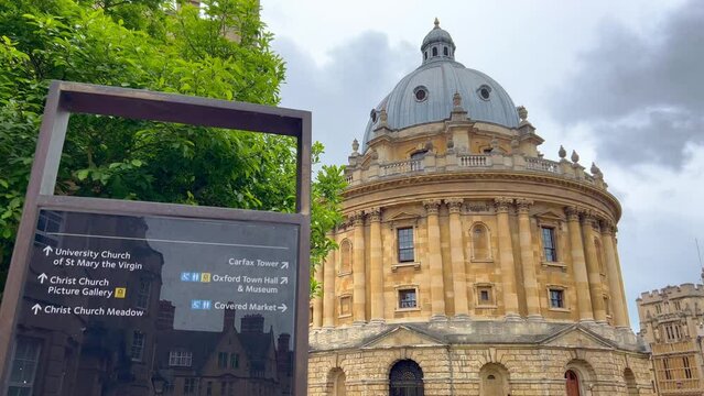 Direction signs to the sights of Oxford - travel photography