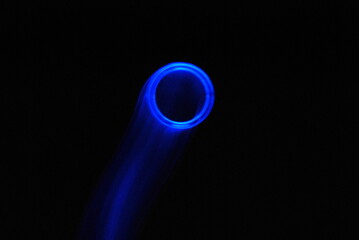 fancy compositions, black background with luminous blue, concentric shapes suggesting movement - obrazy, fototapety, plakaty