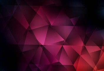Dark Pink vector abstract polygonal pattern.