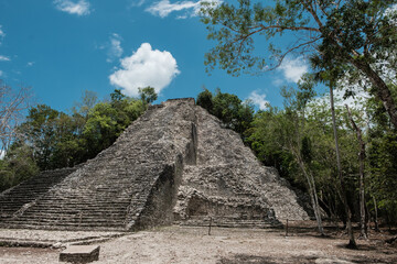 Old Pyramids ruins in the jungle, Yucatan, Coba