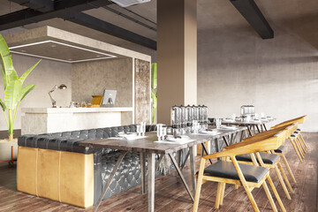 3d Rendering Coffee Shop and Cafe Lounge Restaurant