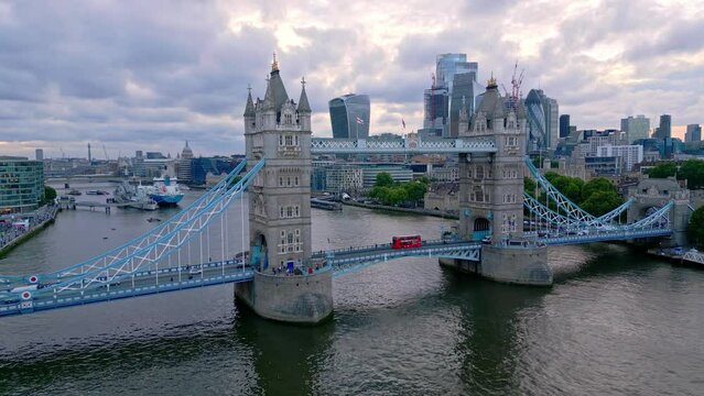 Tower Bridge in London - evening view from above - travel photography