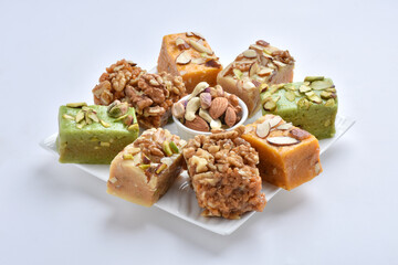 Mix Halwa, A delicious collection of different healthy traditional sweets, made by desi ghee...