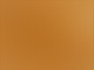 Golden wall grid pattern gold metal color, luxury abstract background. Golden polygon wall. Golden honeycomb wall texture. 3d rendering illustration..