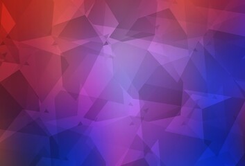 Light Blue, Red vector background with abstract polygonals.