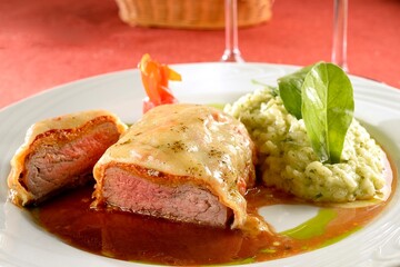 Filet Mignon with cheese