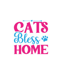 Cat svg bundle, cat clipart, cat silhouette svg, meow svg bundle, cats svg bundle, cut files for cricut silhouette, svg, eps, png, dxf