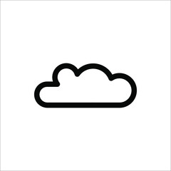 Vector cloud icons set on white background