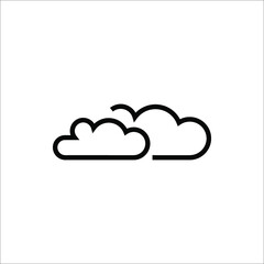 Vector cloud icons set on white background