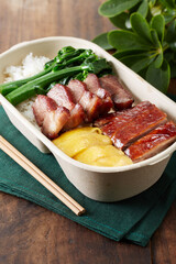 Tasty Chinese cuisine, braised takeaway set meal	
