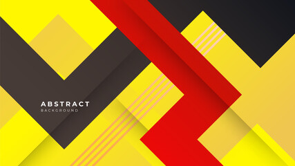 Modern colorful black yellow and red abstract background for business presentation design template with geometric shapes