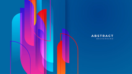Modern colorful blue and pink abstract background for business presentation design template with geometric shapes