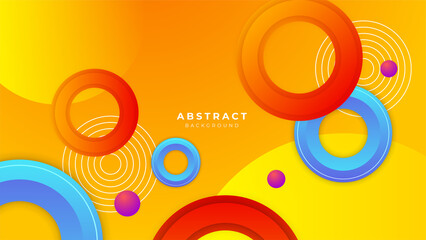 Modern colorful orange red and blue abstract background for business presentation design template with geometric shapes