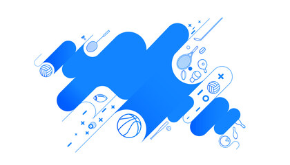 Sports background design with abstract futuristic template. Vector sport concept © Manovector