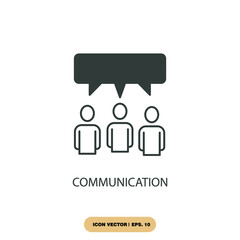 Fototapeta premium communication icons symbol vector elements for infographic web
