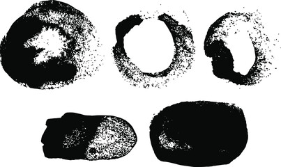 Vector brushes collection. Modern art brush strokes