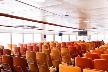 Interior of passenger transport ferry located in the Canary Islands