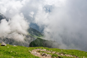 Beautiful mountain landscape in Julian Alps in Slovenia