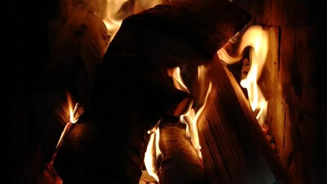 Fireplace screensaver with fire. hot screen saver