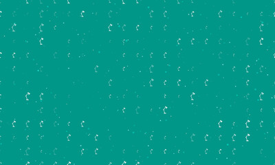 Seamless background pattern of evenly spaced white table lamp symbols of different sizes and opacity. Vector illustration on teal background with stars