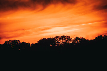 sunset in the mountains