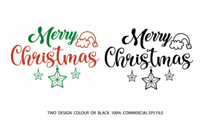 Merry Christmas SVG Craft Design.