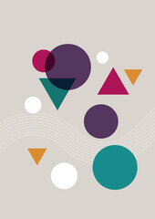 Modern minimalist abstract aesthetic illustrations. Bohemian style wall decor. Collection of contemporary artistic posters with geometric shapes.
