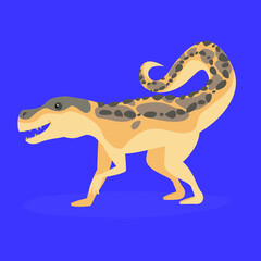brown spotted dinosaur with long tail