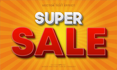 Vector Promotion Super Sale text effect