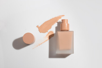 mockup of makeup powder foundation primer cc cushion concealer skin care bottle cosmetic tube of...