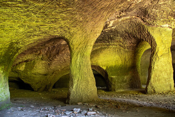 Famous caves Desolate churches II (Pusté kostely II), there is a smaller artificial underground...