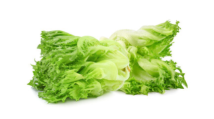 Frillice iceberg lettuce isolated on white background.