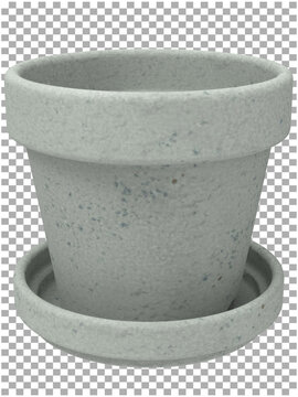Concret Flower Pot Png 3d Render 