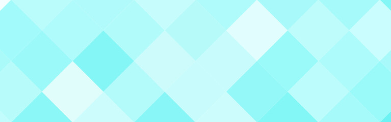 Abstract blue gradient diagonal square mosaic banner background. Vector illustration.