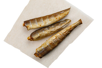 fish on kraft paper on a white background
