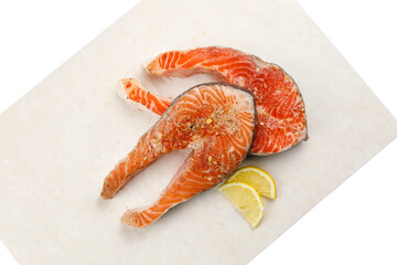 fish on kraft paper on a white background
