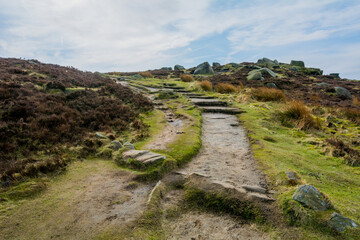 Countryside near Burbage Brook, Peak District National Park, England, UK