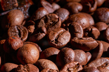 Coffee beans background