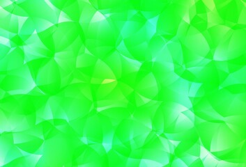 Light Green, Yellow vector triangle mosaic background.