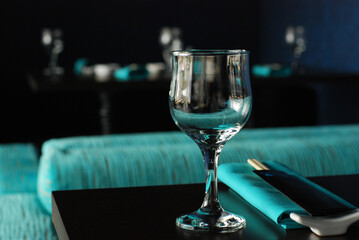 wine glass on the table