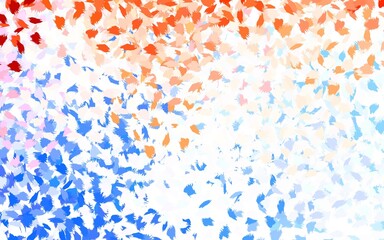 Light Blue, Red vector background with abstract shapes.