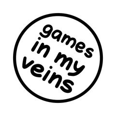 Digital illustration of phrase about games